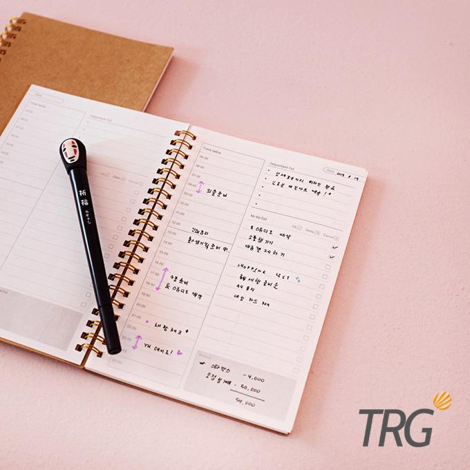 

Buku Tulis Catatan A5 TRG - Kraft Cover Spiral Daily Planner Notebook