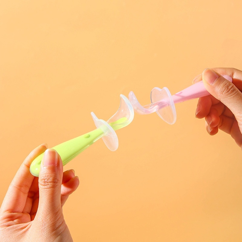 Mary Baby Silicone Soft Spoon Training Feeding Untuk Anak Balita Anak BPA Free First Stage Sendok Bayi Dengan Sedot