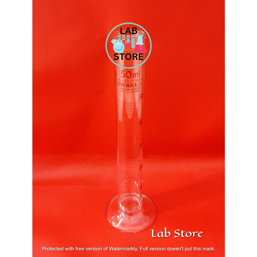 Gelas Ukur / Gelas Ukur 50ml / Measuring Cylinder 50ml IWAKI / Tabung Ukur 50ML IWAKI