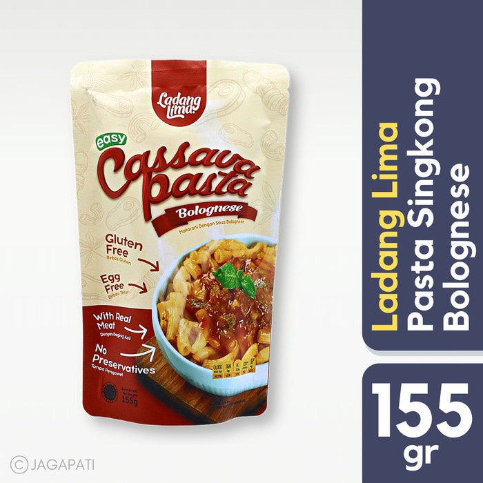 

Ladang lima - Cassava Pasta Bolognese 155gr - Pasta Organik