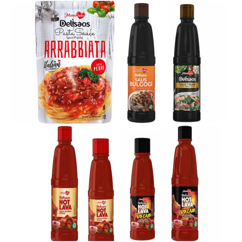 

Mamasuka Saus Sambal Delisaos Hot Lava Bulgogi Pasta Arrabiata pet saus tiram mama suka