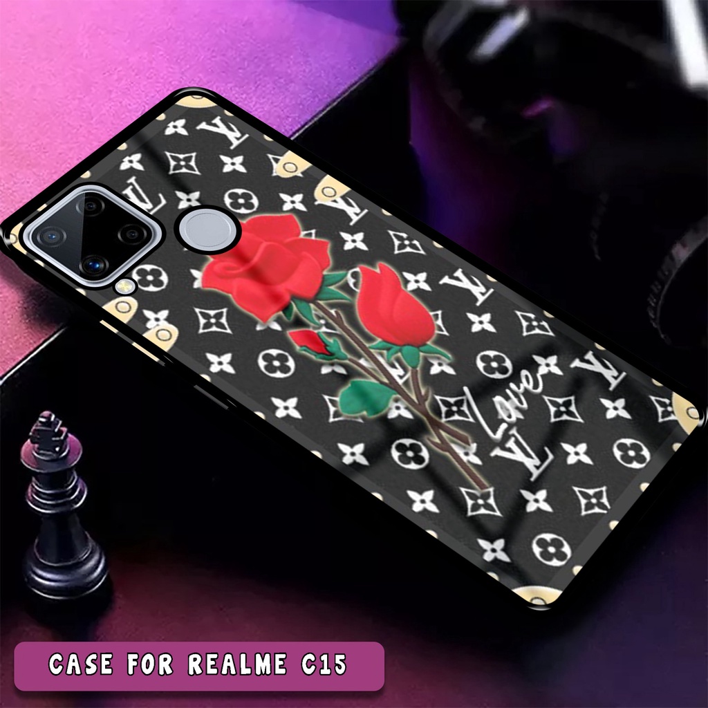 Case REALME C15 - Casing REALME C15 [ BUNGA ] Silikon REALME C15 - Case Hp - Case Mewah - Cassing Hp