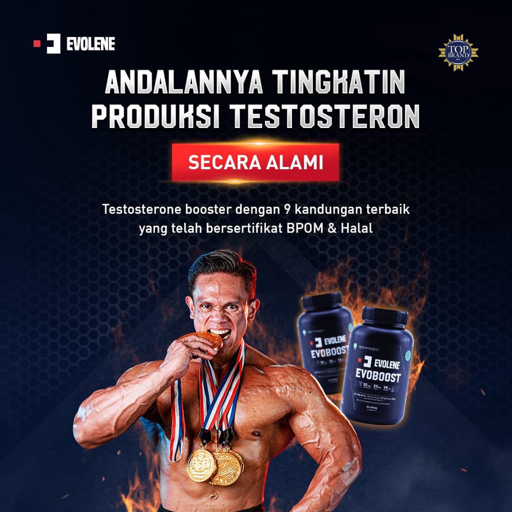 Evolene Evoboost Evo Boost Testosterone Booster 60 caps kapsul Suplemen Testoterone Booster