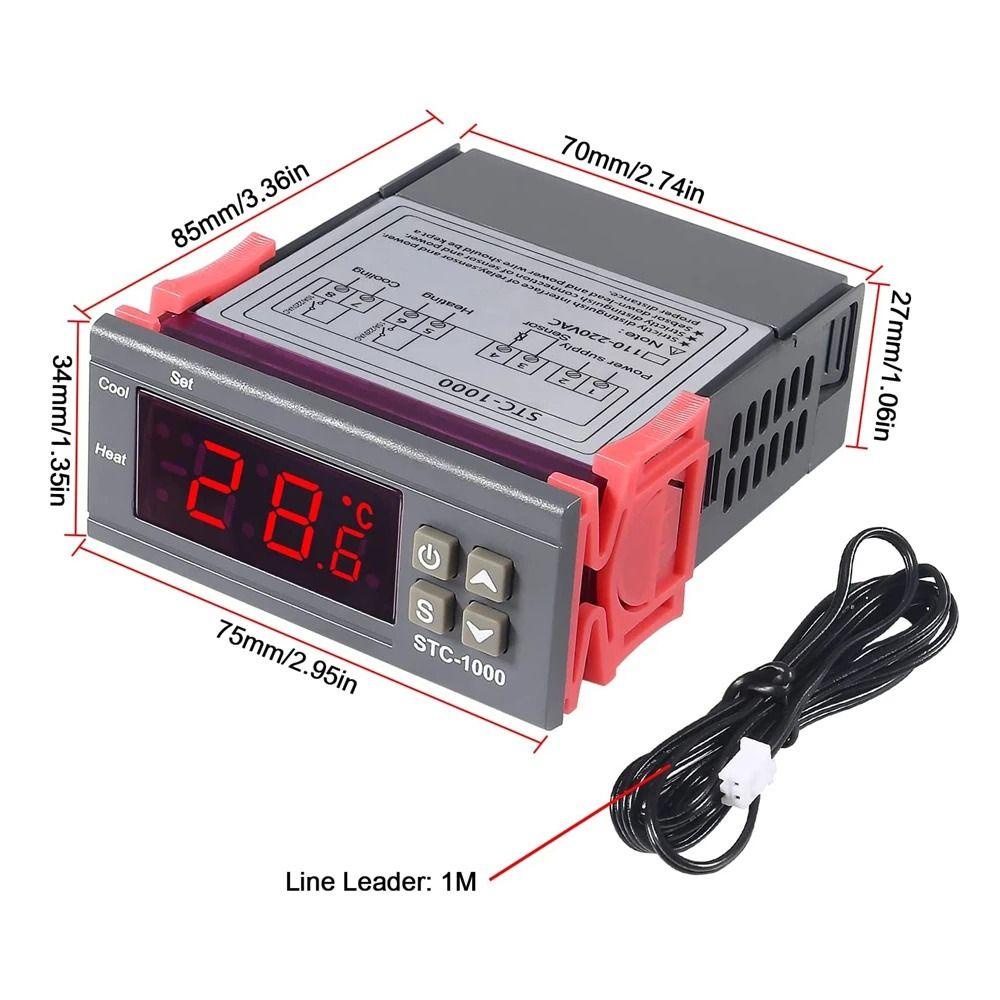 POPULAR Populer Termostat Digital Profesional 12V 24V 220V 10A Pemanas Pendingin Thermoregulator Relay