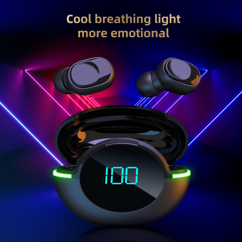 （COD)Stereo Wireless Earbud Bluetooth 5.1 TWS Y80 Digital Display Headset