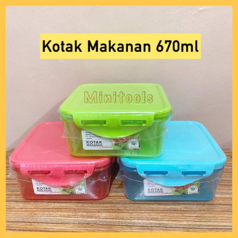 Tempat Makanan Sealware Lock 4 Green Leaf / Sealware Lock 4 530ml / Sealware Lock 4 670ml / Sealware Lock 4 850ml