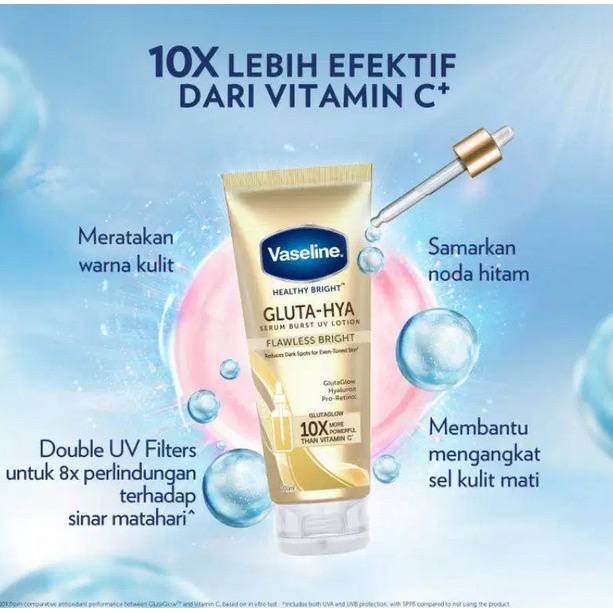 VASELINE GLUTA HYA BRIGHT/ BODYLOTION BPOM