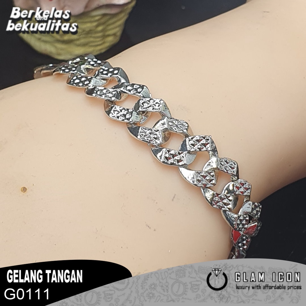 Gelang  Rantai sisik naga ukir  G0111 RSL