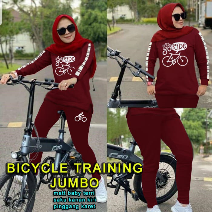 PIK - Setelan Training Bike - L, XL, XXL, 3XL/BAJU OLAHRAGA WANITA /SETELAN SENAM WANITA /TERMURAH