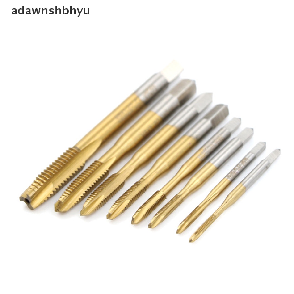 Adawnshbhyu M2/M2.5/M3/M3.5/M4/M5/M6/M8 HSS Metric Straight Flute Thread Screw Tap Plug Tap ID