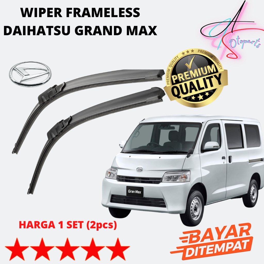 [BISA COD] Wiper Mobil Pick Up Gran Max Sapuan Kaca Mobil Model Frameless Banana Karet 1 Set Ori Var