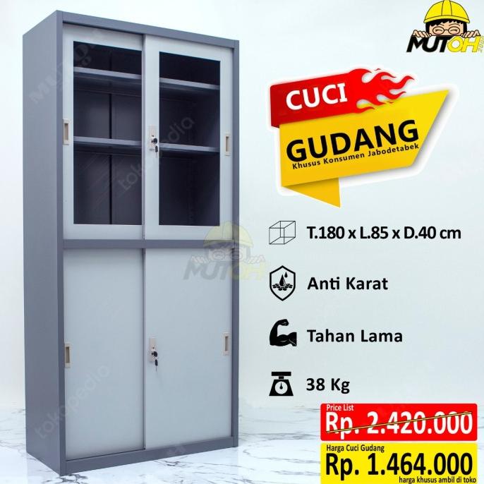 

TERLARIS LEMARI ARSIP LEMARI BESI FILLING CABINET - PINTU KOMBINASI SLIDING ORIGINAL