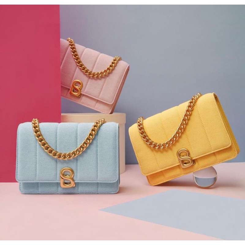 NORA DENIM BAG BUTTONSCARVES