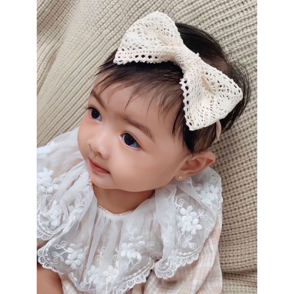 (PREMIUM) Vinderu Headband single bow rajut/bandana bayi/bando bayi/bandana anak