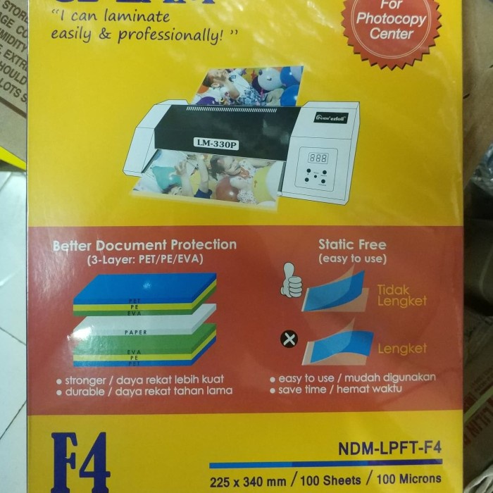 

Laminating Pouch Film F4 NDM