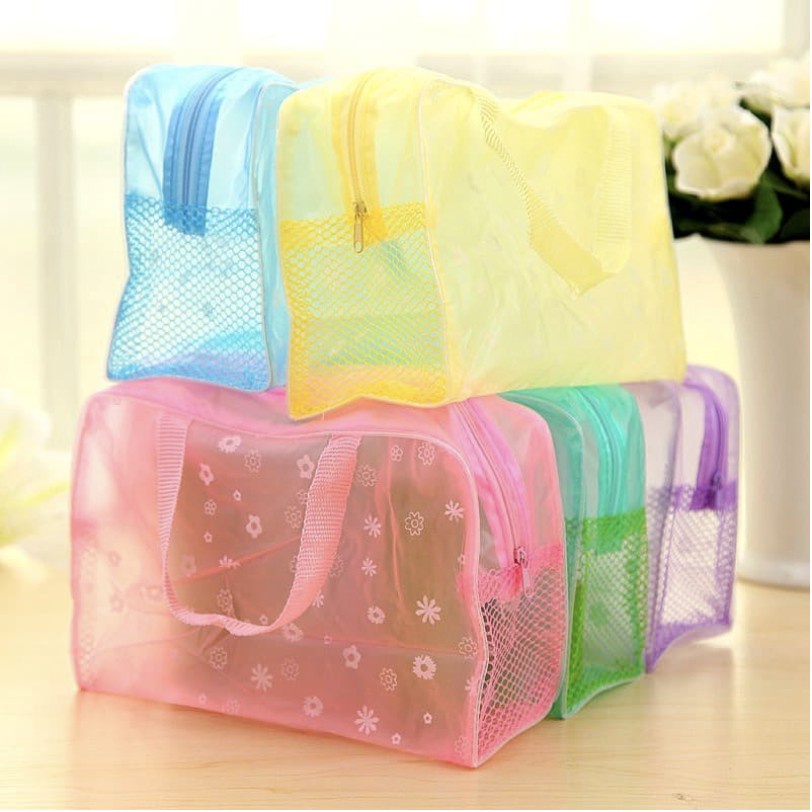 [DEASHOP] TAS KOSMETIK-DOMPET MAKEUP TRANSPARAN-TRAVEL POUCH ORGANIZER PLASTIK ANTI AIR SERBAGUNA