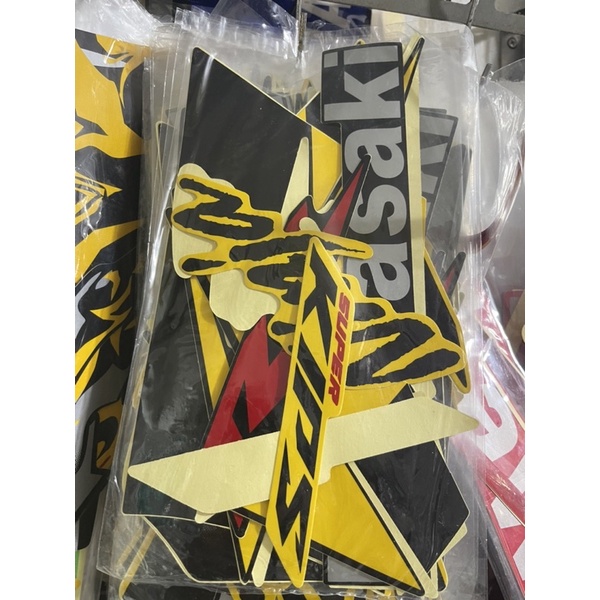 STIKER STRIPING NINJA RR 2012 KUNING