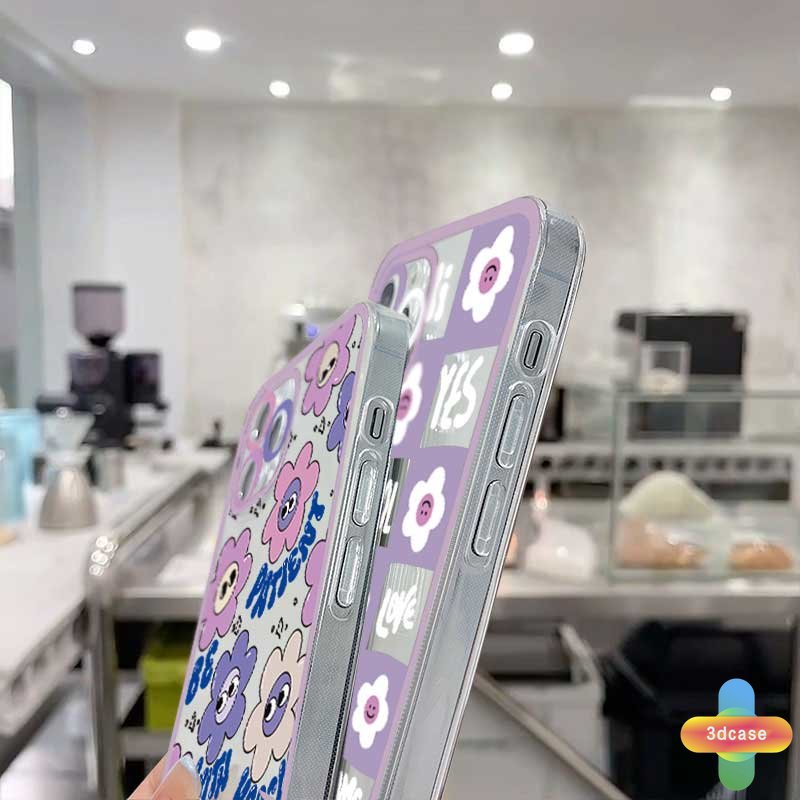 Soft Case TPU Motif Smiley Bunga Untuk For IPhone 11 12 13 PRO MAX 6 7 6S 8 Plus X XR XS MAX 11 12 13 Se 2020 6SPlus 7Plus 6Plus 8Plus XSMAX A15 A16 A9 A5 A7 A5S Y12 Y20 Y15S A12 A03