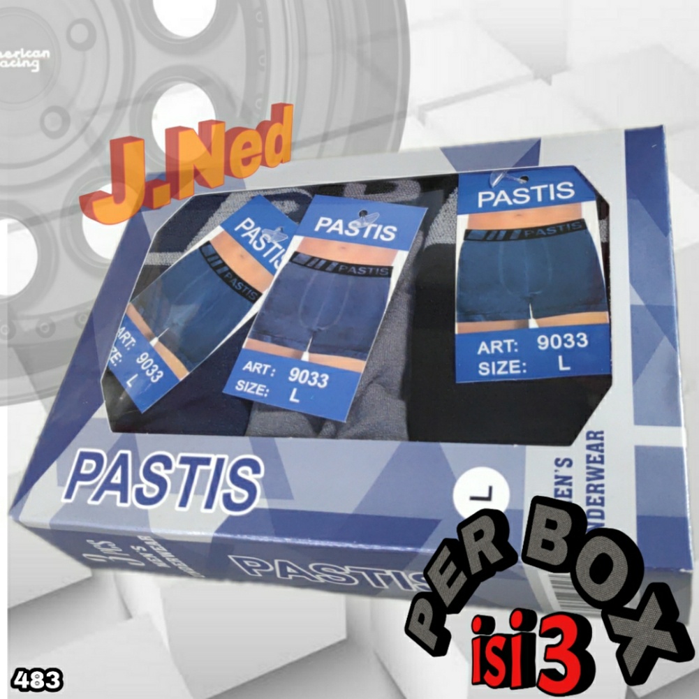 J483T 3PCS Celana Dalam Pria Boxer M L XL Boxer Pria Premium Import Cd Pria Boxer