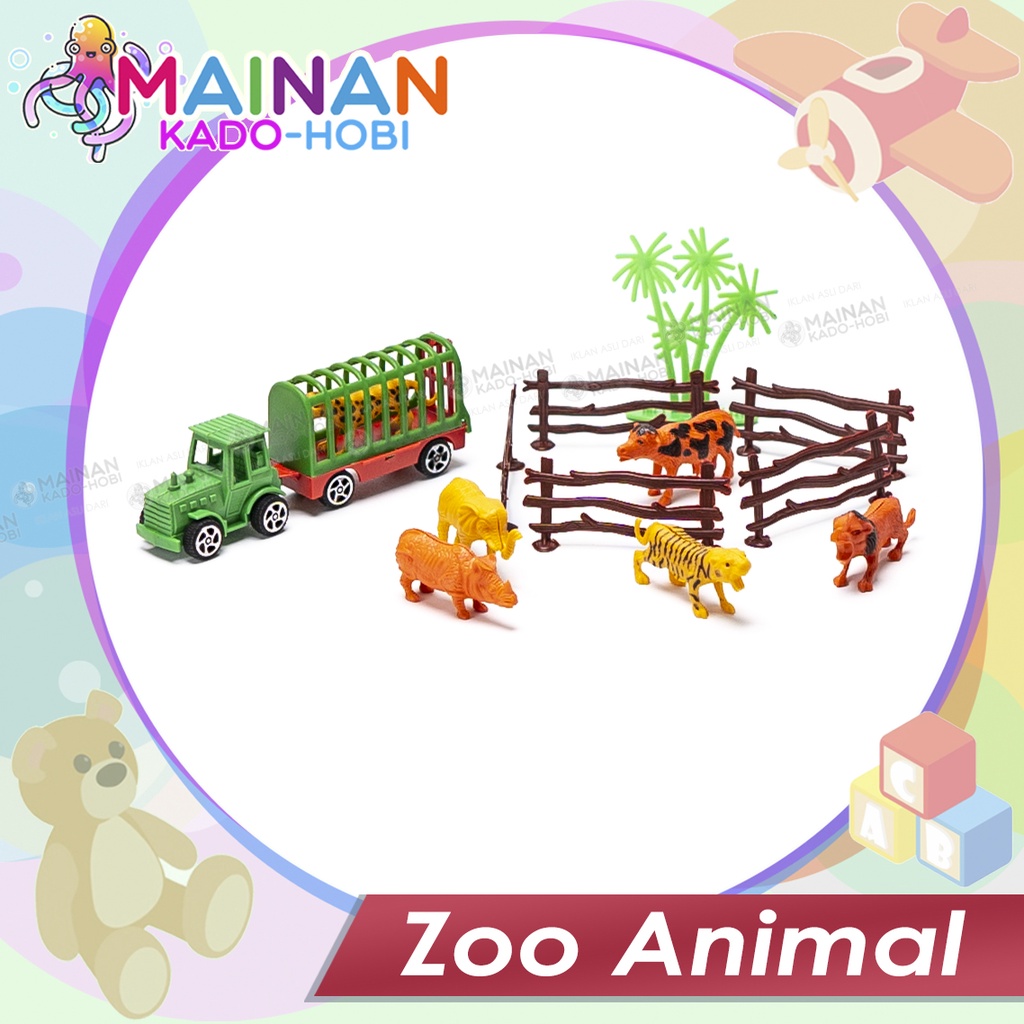 MAINAN EDUKASI ANAK SET MINIATUR HEWAN ZOO ANIMAL WORLD TOYS