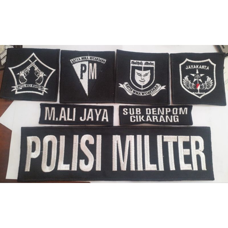 LogoMiliterAtributDenpomPolisiTentaraTNIBordiranTanpaVelkro Min Order 6 Set Po 14 Hr