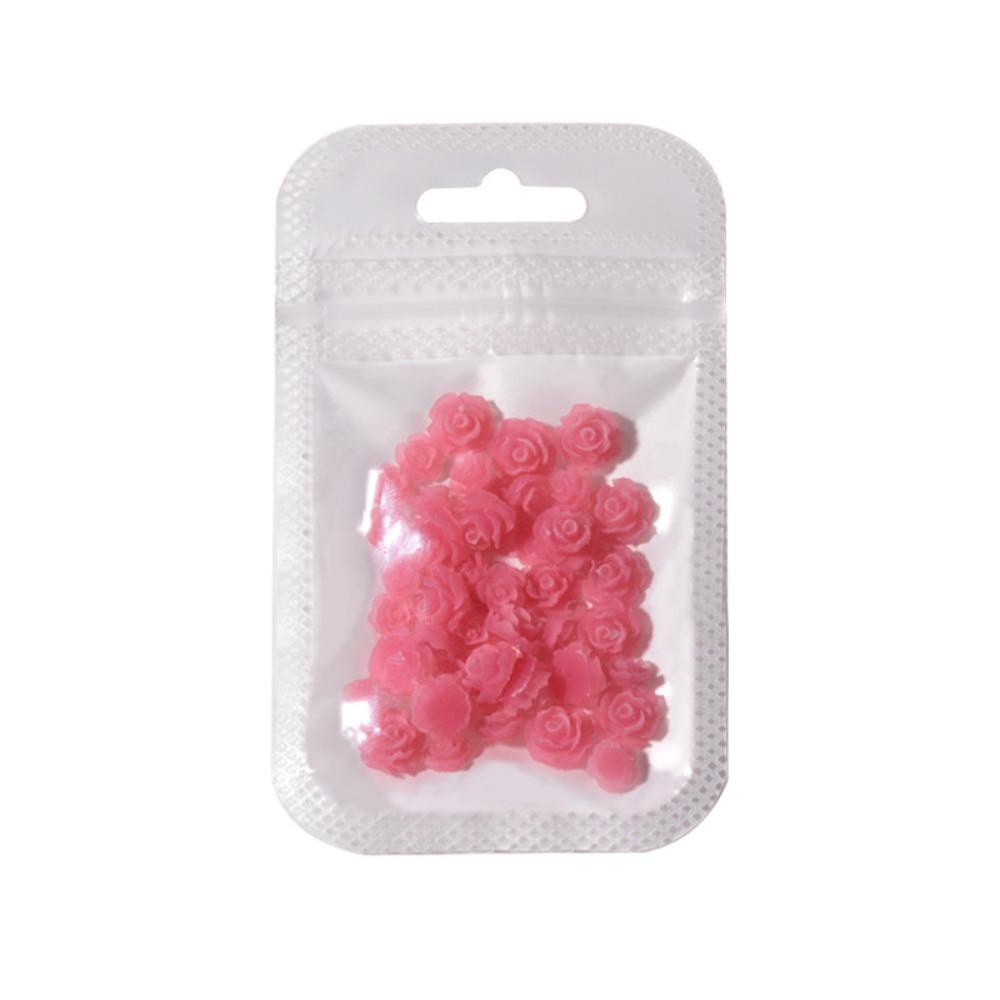 AUGUSTINA Agustina Camelia Hiasan Kuku Wanita Pesona Kuku Matte Camelia Nail Art Perhiasan Bunga Nail Drill
