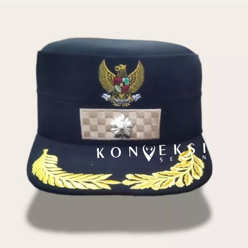 topi komando lurah | topi kepala desa