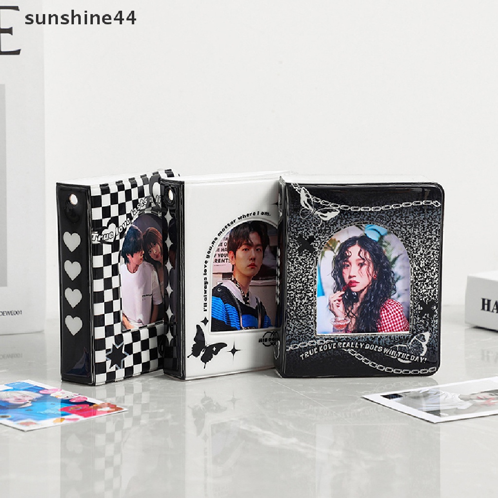 Sunshine Album Foto Polaroid 3 &quot;Gaya Retro Warna Hitam