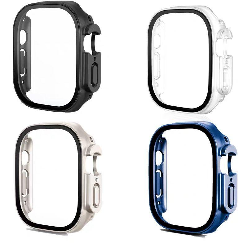 NEW !! COVER IWATCH PC TEMPERED GLASS LEM BAGUS SQUARE SIDE SERIES ULTRA 49mm CASE IWATCH