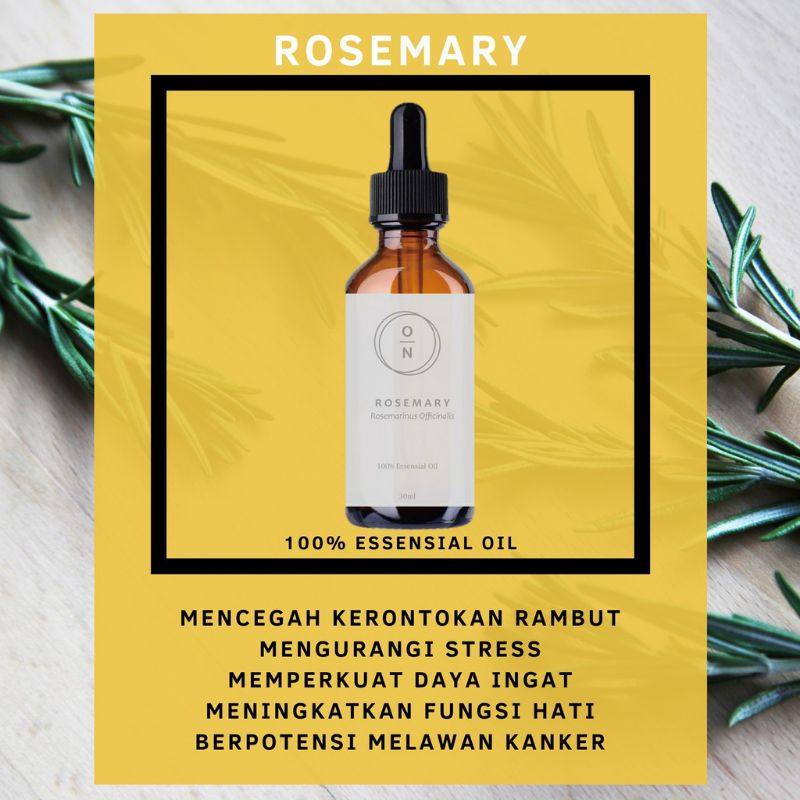 Rosemary Essential Hair Oil 30ml Minyak Pure Rosemary Murni 100% Alami Aromatherapy Kesehatan Rambut