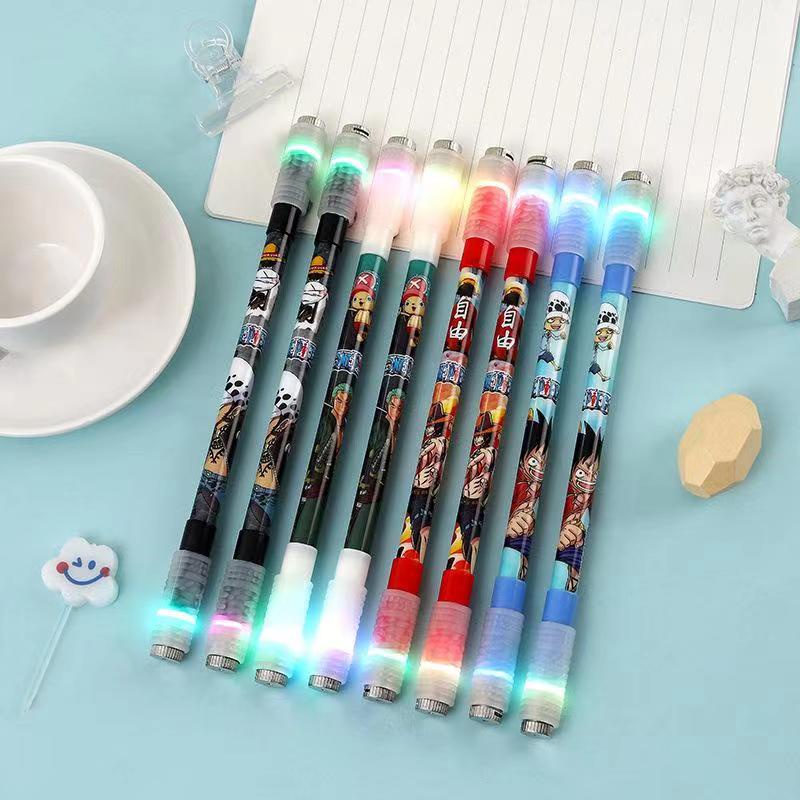jm Pulpen Spinning LED Original Anime Spinning Pen Light Balance Pen Oily Pen Fingers Flexible