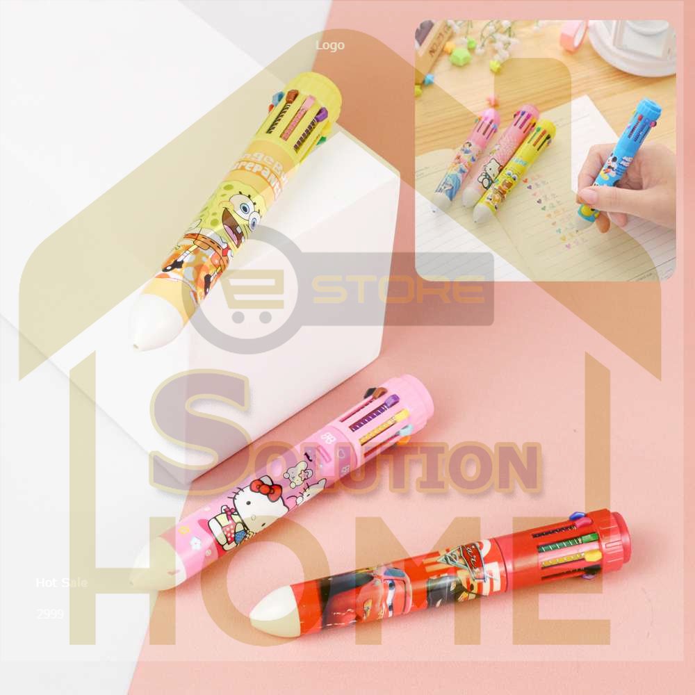 

HSS TOOLS - Pena Ballpoint Multi Warna 10 Color Pen 1 PCS - SM-10