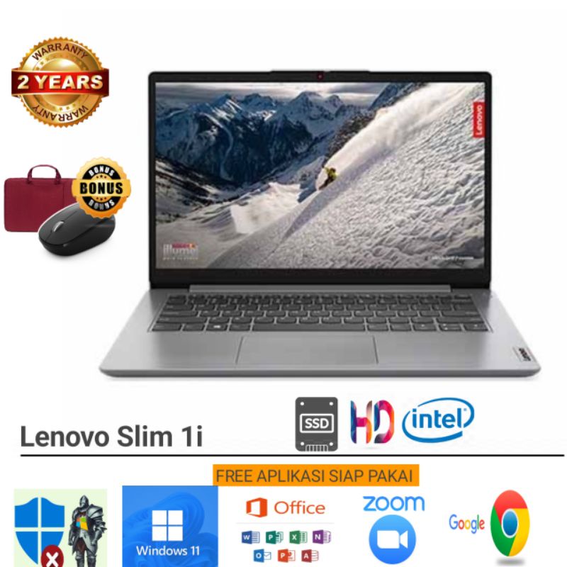 Laptop Lenovo Ideapad Slim 1i Intel N4020  Ram 4GB  SSD 256GB - Windows 11