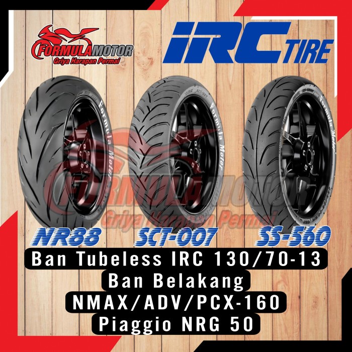 130/70-13 Ban IRC Tubeless - Ban Belakang NMAX ADV PCX-160 Ring 13