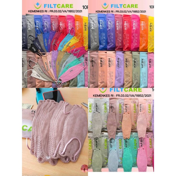 MASKER KF94 Isi 10pcs FILTCARE 4Ply Earloop Disposable