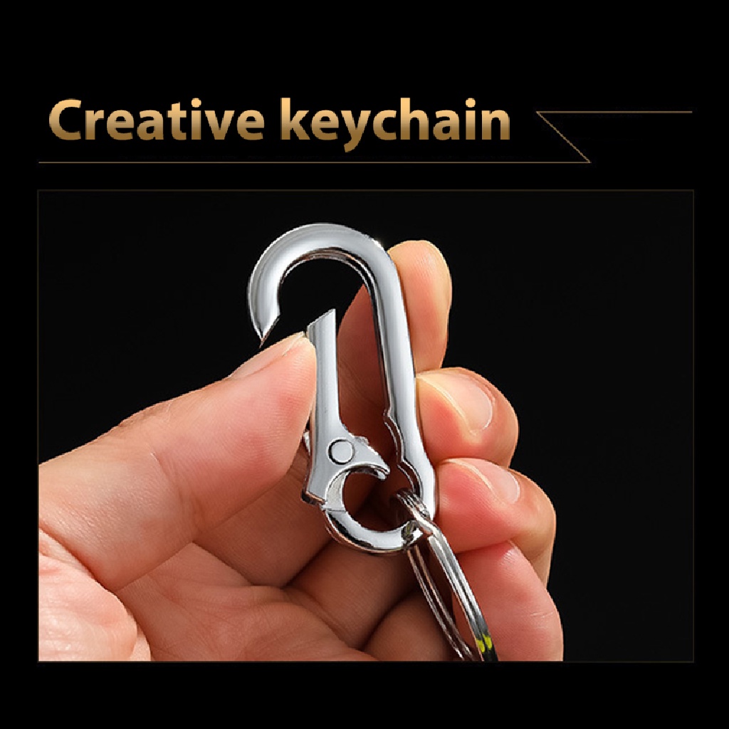/Fashion Hot// Fashion// Pria Stainless Steel Labu Gesper Gantungan Kunci Sabuk Pinggang Klip Anti Hilang Gesper Gantung.