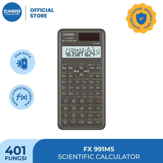 

Casio Calculator FX-991-MS - 2nd edition - Kalkulator Sekolah/Kuliah -