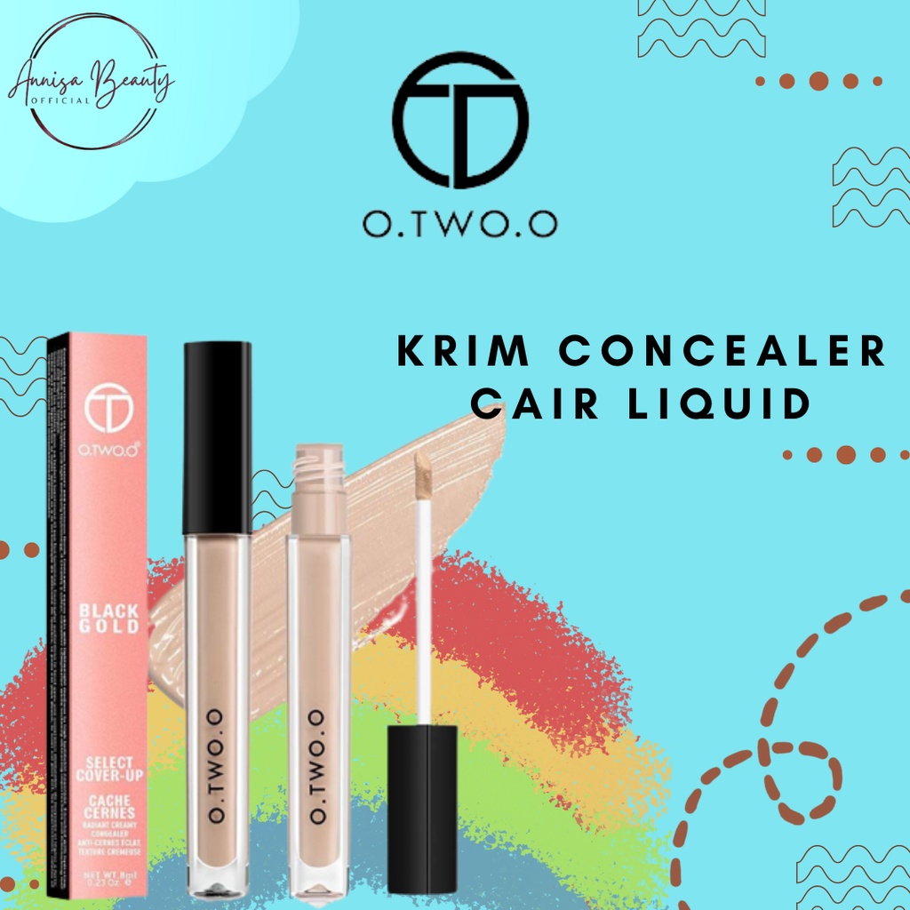 [100% ORIGINAL][READY]O.TWO.O Krim Concealer Cair Liquid 4 Warna 6048 Tahan 24 Jam /anti air/moisturizing/total cover