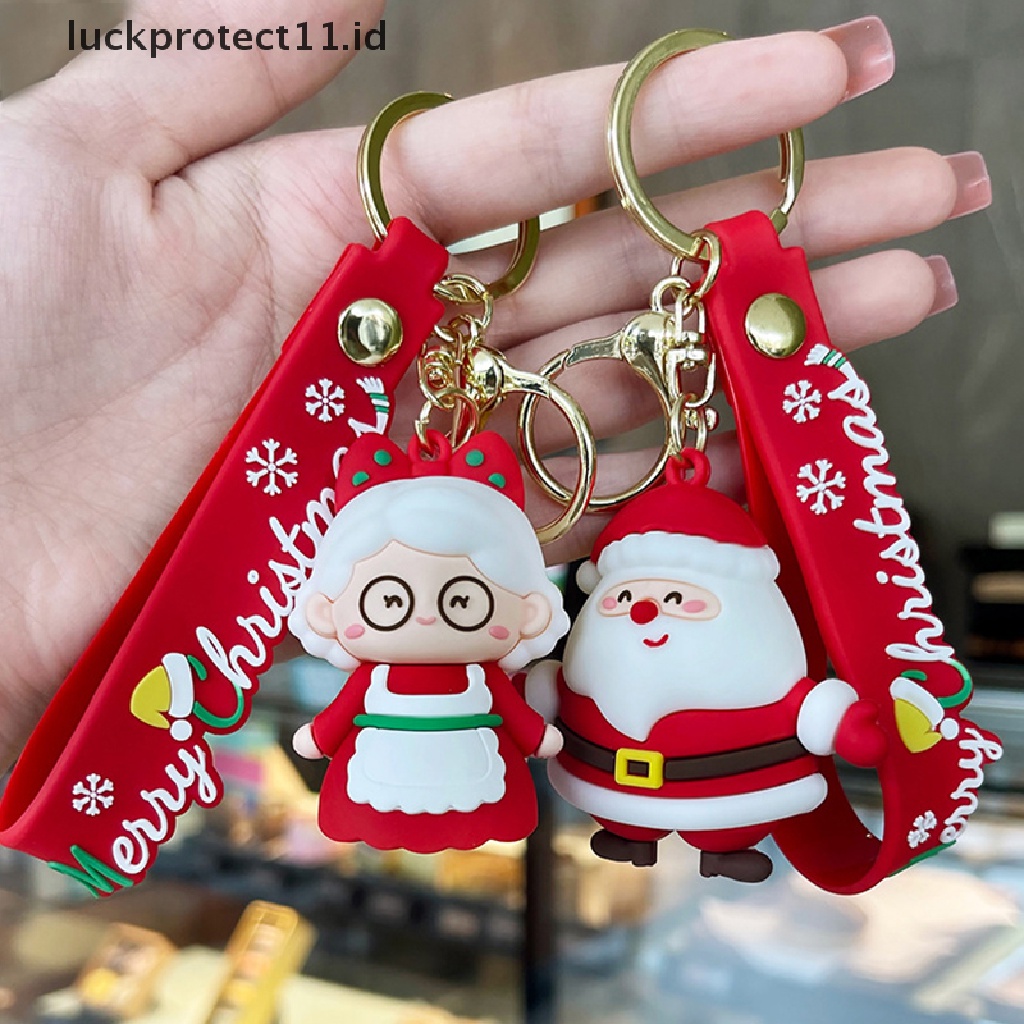 /Fashion Hot// Fashion// Santa Gantungan Kunci Kartun Klaus Key Fob Lucu Xmas Tree Keyring Untuk Dekorasi Natal Ponsel Ransel Dompet Hadiah Pesta Nikmat.