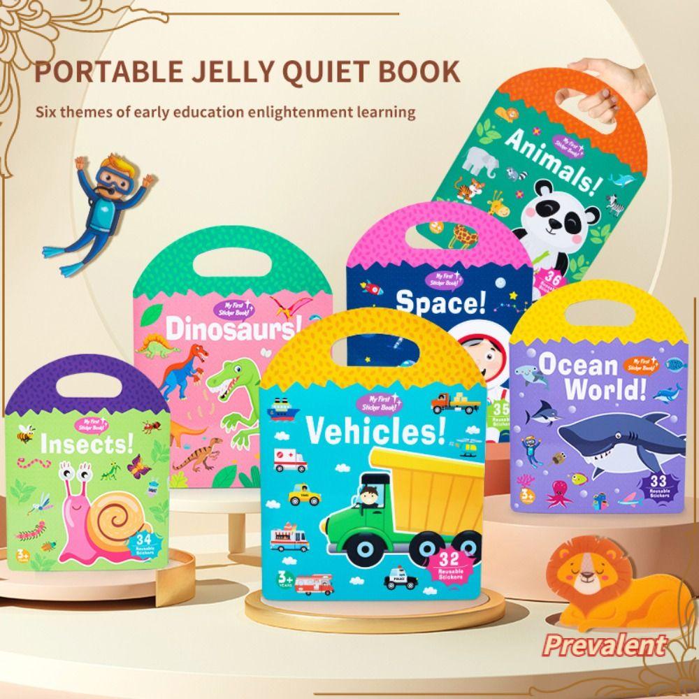 Preva Jelly Quiet Book Tahan Air Dapat Digunakan Kembali Hadiah Untuk Anak Laki-Laki Perempuan Untuk Anak-Anak