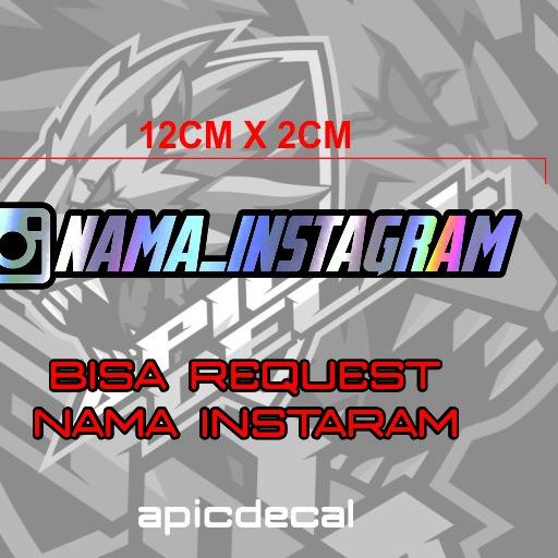 

✉ BISA REQUEST!! Sticker Nama Sosmed Hologram (Ig,FB,Twitter,Tiktok) ㅌ