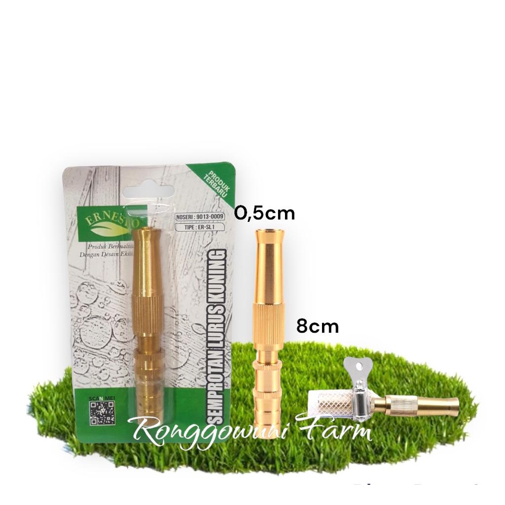 Semprotan Air Lurus Kuning / Kepala Semprotan Selang / Nozzle Spray