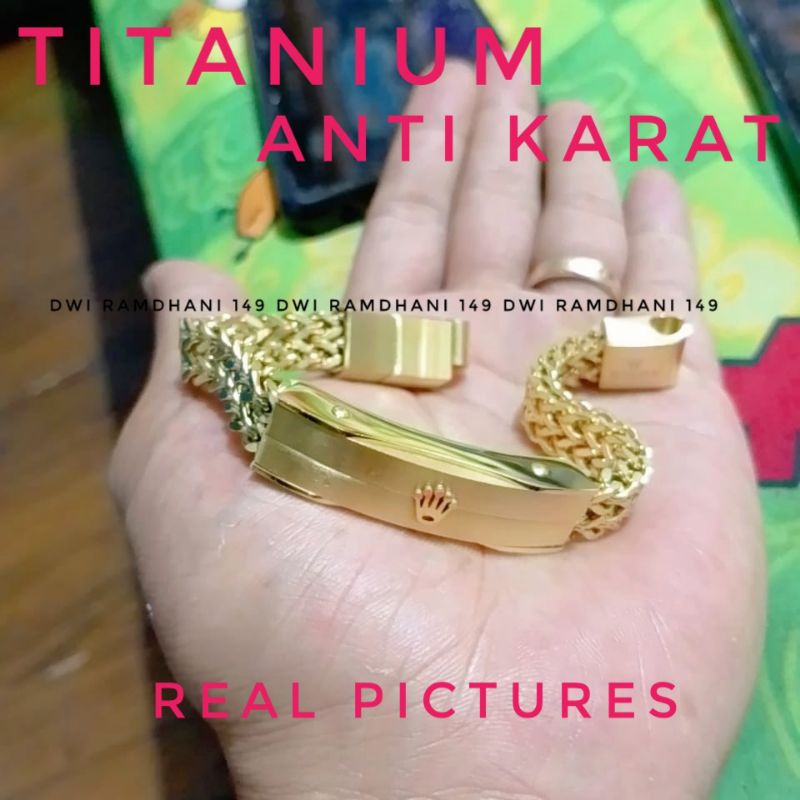 Gelang Titanium Rantai Pria Super Keren Titanium