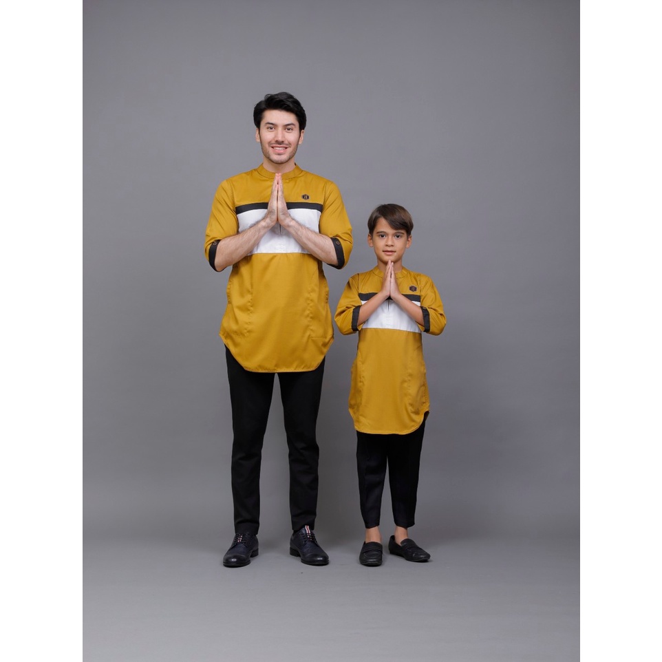 Kurta Couple Ayah dan Anak Laki Laki - Koko Couple Ayah dan Anak 2023 - Baju Muslim Pria Couple Anak
