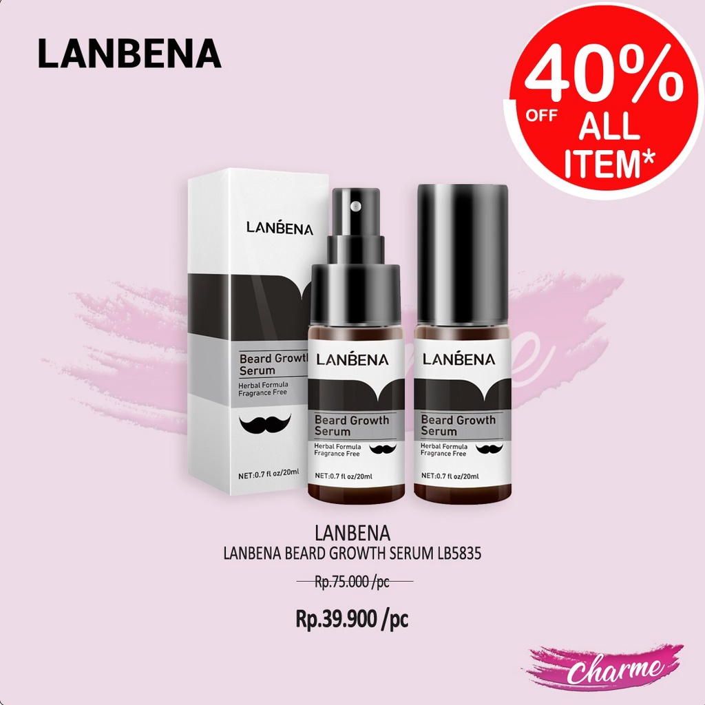 (READY &amp; ORI) LANBENA Beard Growth Serum Penumbuh Jenggot / Bewok LB5835