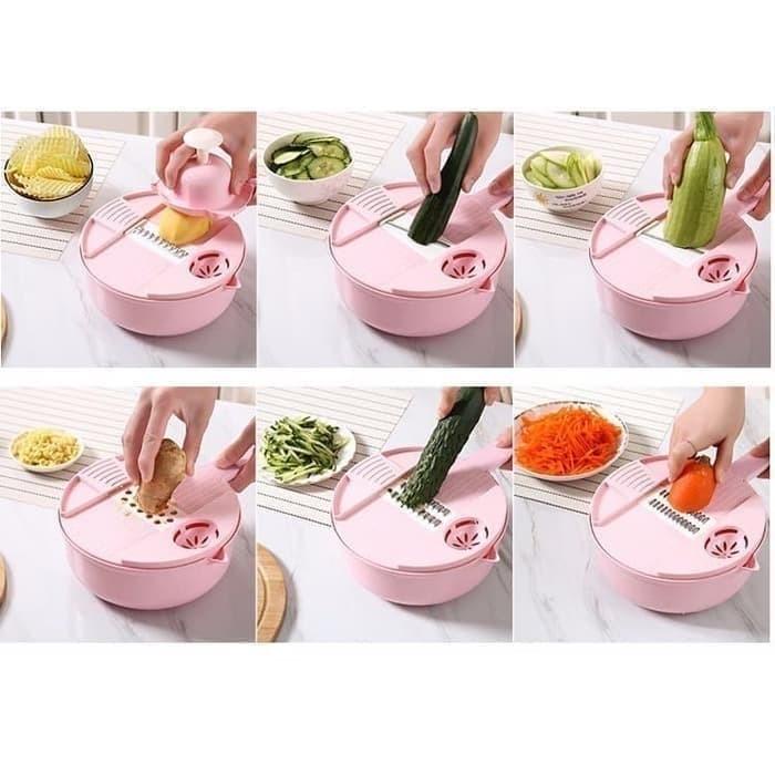ALAT PEMOTONG SAYUR SERBAGUNA PARUTAN SERUTAN BUAH SAYUR 12 IN 1 12IN1
