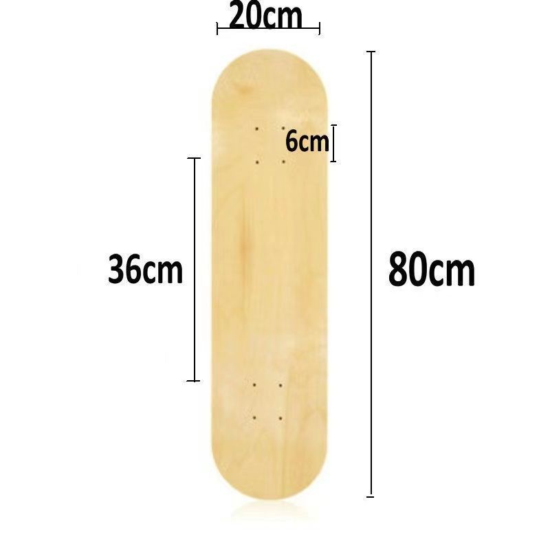 Papan Skateboard Goyang Ganda Permukaan Lampu DIY Papan Telanjang Permukaan Northeast Maple Action Board Profesional Papan Goyang Ganda Log Surface