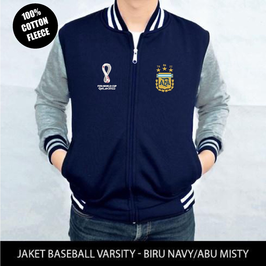 Jaket baseball / sweater pria / hoodie pria / over size / fleece asli / bahan tebal / Jaket varsity 