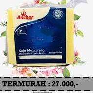 

Hot Sale!! VACUUM TERREPACK ANCHOR MOZZARELLA CHEESE - KEJU MOZARELLA 200/250 GR