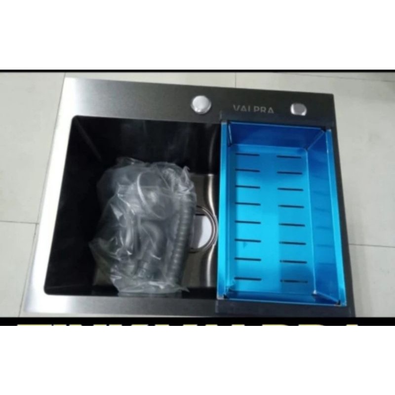Kitchen sink valpra 5040 black bak cuci piring hitam